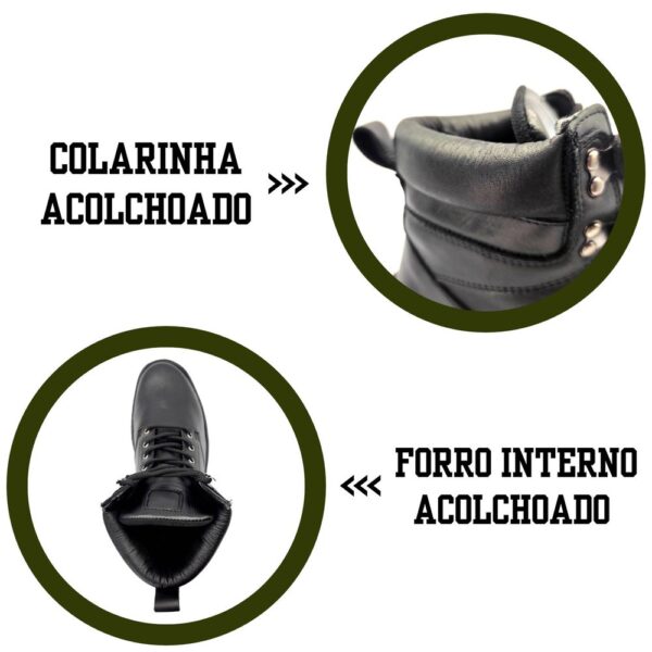 Coturno Militar Preto Operacional De Couro 1001 Preto - Imagem 5