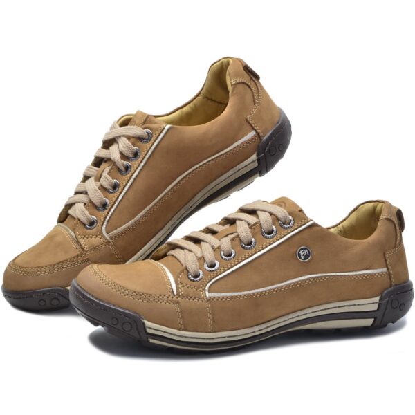 Sapato Masculino Couro Palmilha Gel Bm Brasil 114/01 Palha - Imagem 6