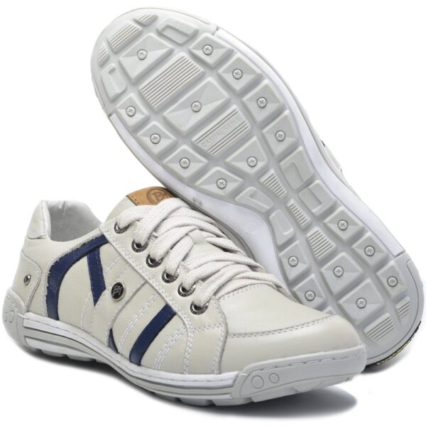 Sapato Masculino Couro Palmilha de Gel Bmbrasil 121/02 Gelo - Imagem 2