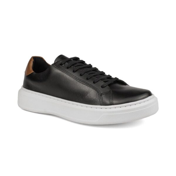 Sapato Casual Masculino de Couro Preto Torino 17006 Preto - Imagem 2