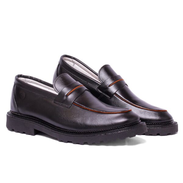 Sapato Casual Masculino Loafer Couro Premium Preto 22003 Preto
