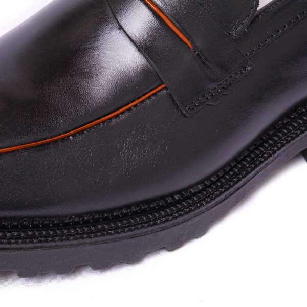 Sapato Casual Masculino Loafer Couro Premium Preto 22003 Preto - Imagem 4