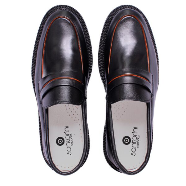 Sapato Casual Masculino Loafer Couro Premium Preto 22003 Preto - Imagem 3