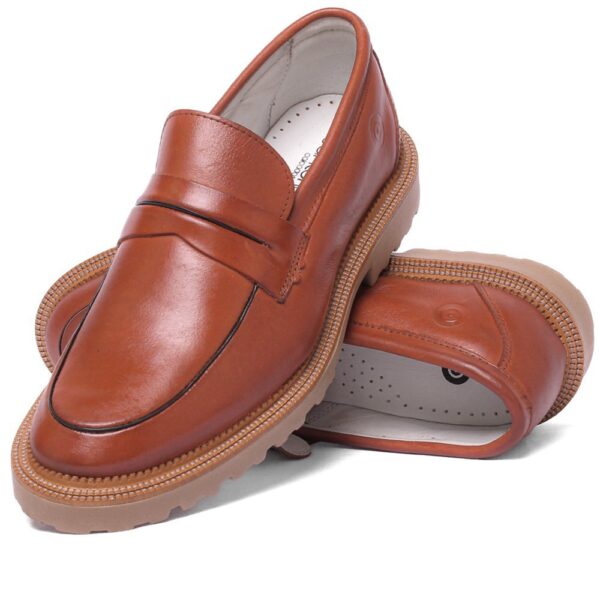 Sapato Casual Masculino Loafer Couro Premium Castor 22003 Castor - Imagem 2