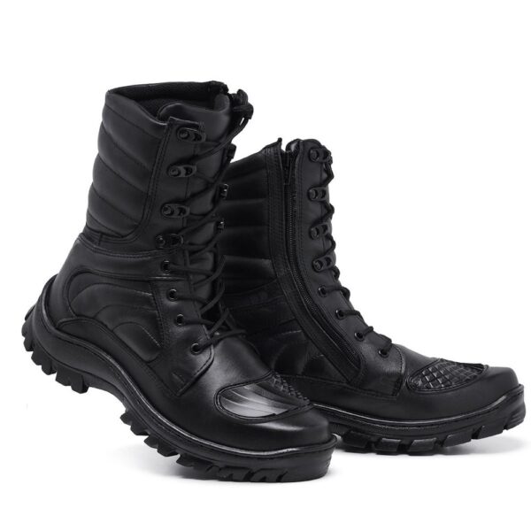 Coturno Bota Militar Couro Bovino Preto 500 Preto - Imagem 2