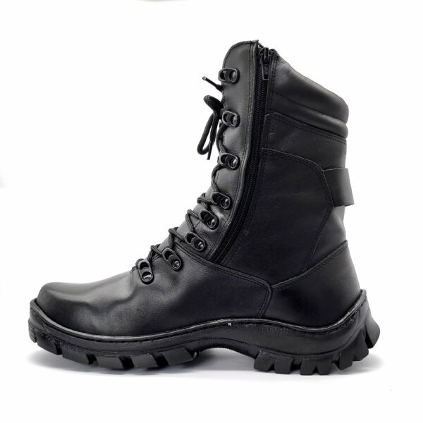 Coturno Militar Preto Operacional De Couro Bope 501 Preto Preto