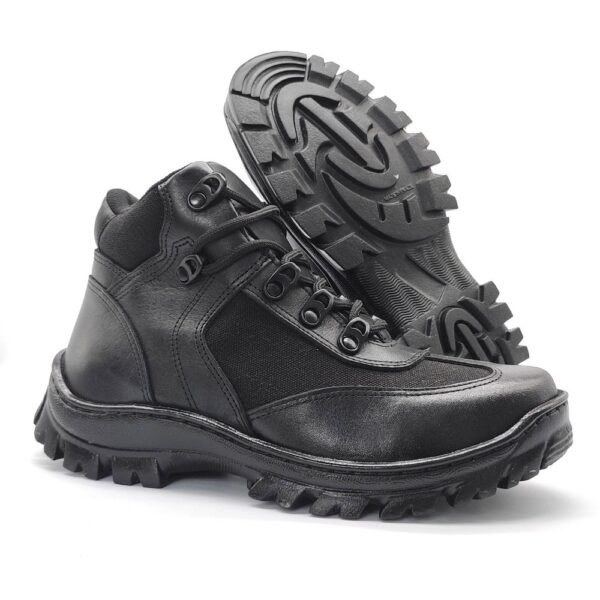 Coturno Militar Preto Operacional De Couro Tático 503 Preto Preto - Imagem 2