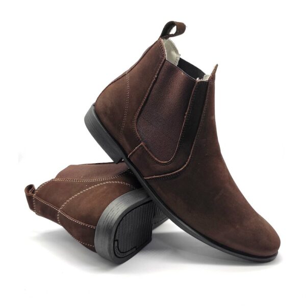Botina Chelsea Masculina Couro Nobuk Bovino 068 - Imagem 3
