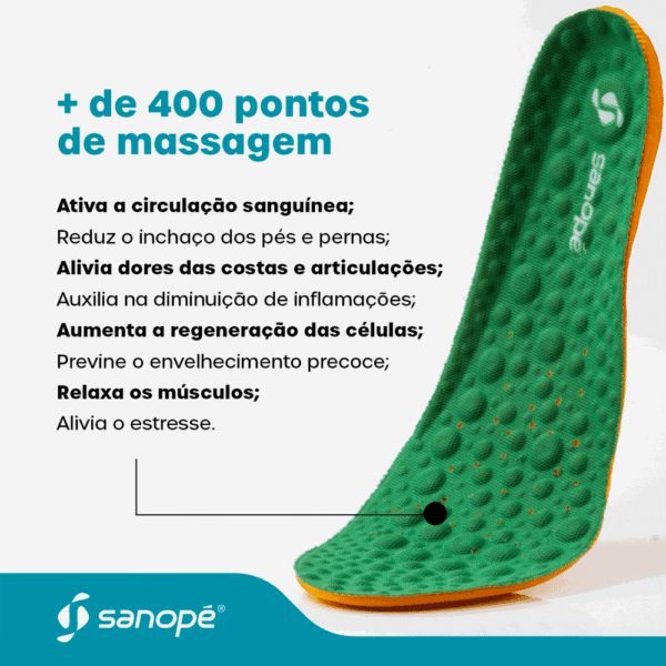 Palmilha Ortopédica Magnética Infra Vermelho Terapêutica - Imagem 5