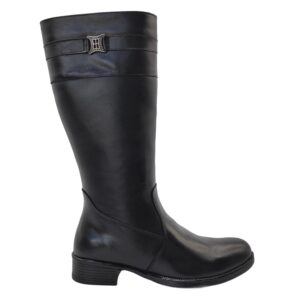 Bota Feminina Montaria Preto Cano Longo em Couro 137 Preto