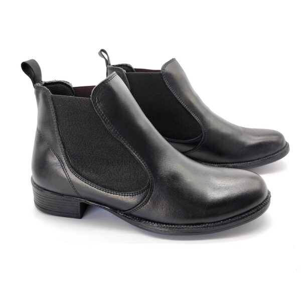 Bota Feminina Chelsea Preto Couro 2026 Preto - Imagem 2