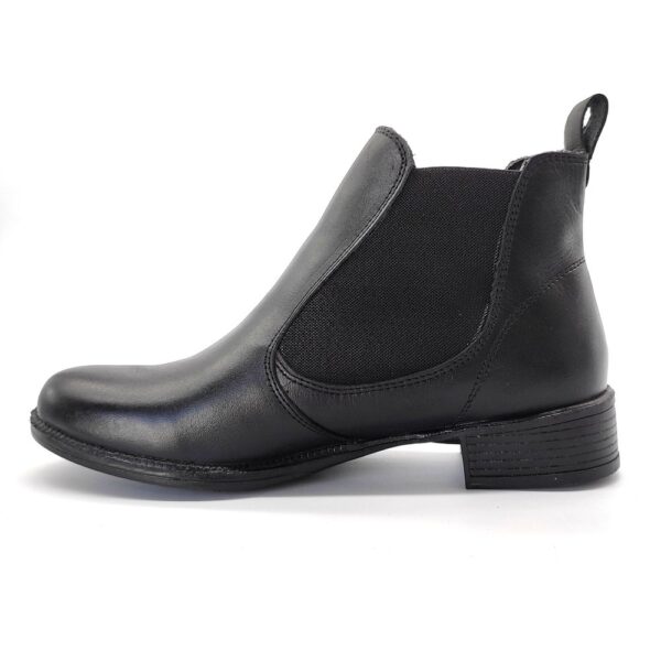 Bota Feminina Chelsea Preto Couro 2026 Preto - Imagem 3