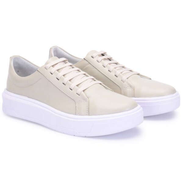 Sapato Casual Masculino Em Couro de Amarrar Palmilha Gel 361 - Imagem 2
