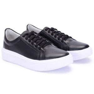 Sapato Casual Masculino Em Couro de Amarrar Palmilha Gel 361